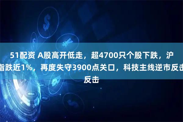51配资 A股高开低走,超4700只个股下跌,沪指跌近1%,再度失守3900点关口,科技主线逆市反击