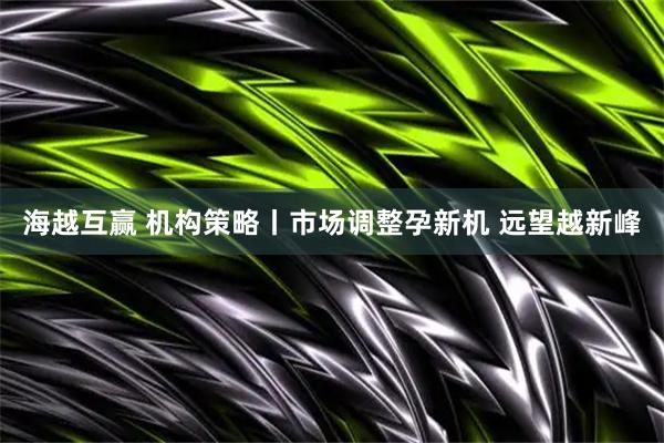 海越互赢 机构策略丨市场调整孕新机 远望越新峰